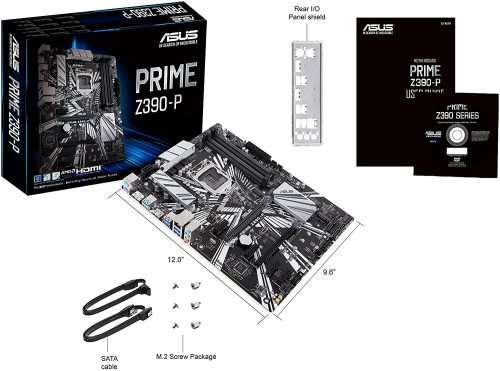 ASUS Prime Z390-P LGA1151 (Intel 8th and 9th Gen) ATX Motherboard for Cryptocurrency Mining(BTC)