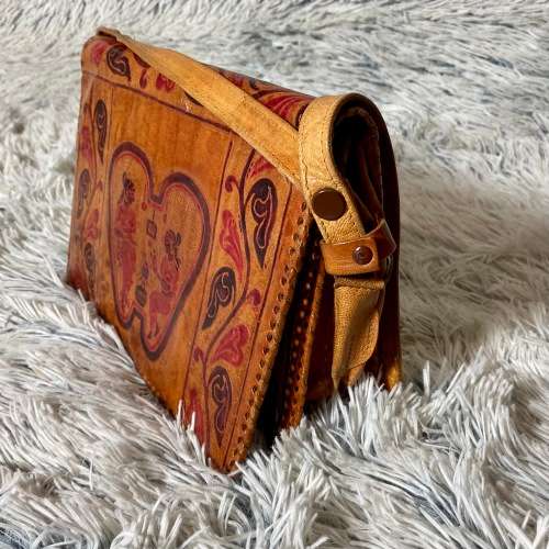 A Vintage Leather Bag from India