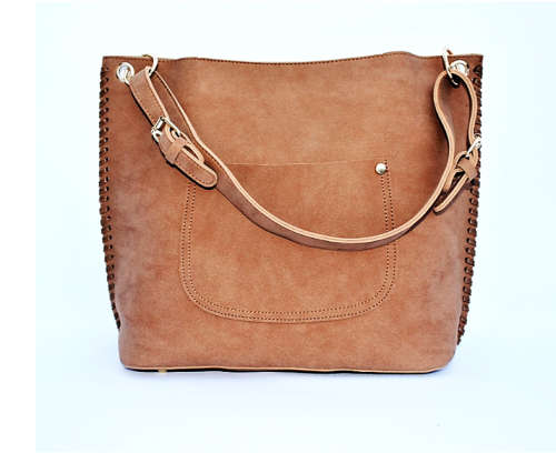 2 in 1 Faux Suede Tote Bag and Vanity 