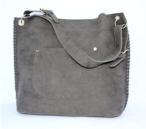 2 in 1 Faux Suede Tote Bag and Vanity 