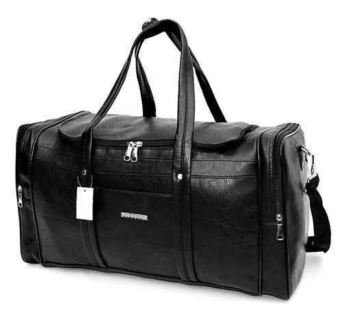 Vintage PU Leather Weekender / Duffel Bag