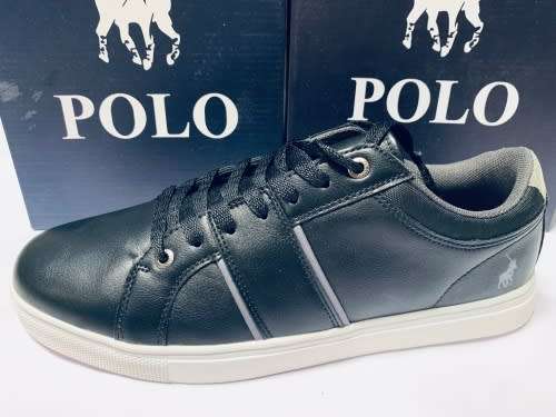 POLO Mens Collar Tab Lace Up Sneakers