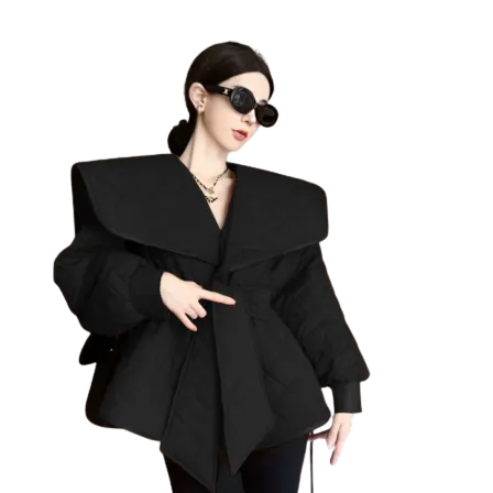 Casual Padded Jacket - BLACK / XXL