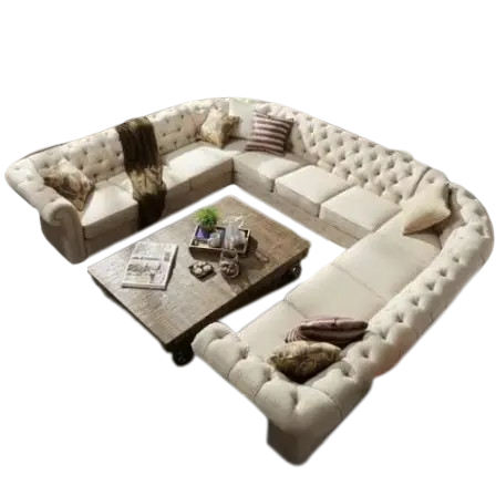 Big U shape chesterfield