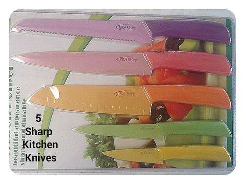 5 FUNKY multicolored knives From pairing to bread knife.