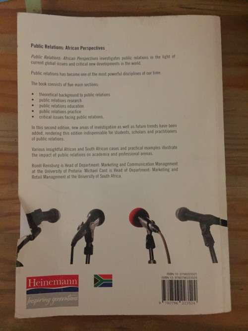 UNISA BOOK SECOND HAND - Public Relations African Perspectives Second Edition