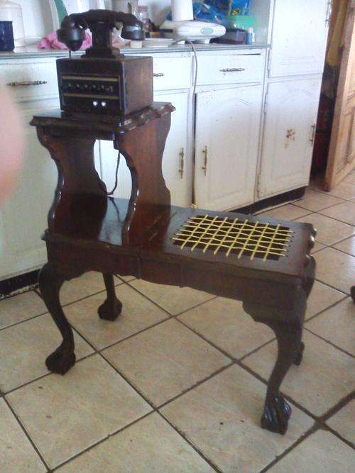 ball and claw telephone table and dictograph telephone