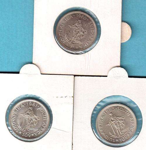 Union Shillings set of 3 UNC