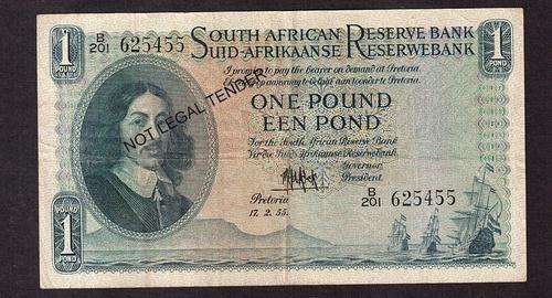 One Pound by M H de Kock 1955