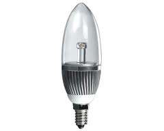 220V 3W E14 LED CANDLE GLOBE-COOL WHITE- NO ADDITIONAL SHIPPING FEE!