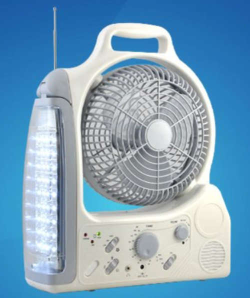 5 IN 1 RECHARGEABLE FAN | 36 LED EMERGENCY LIGHT | RADIO | CLOCK | MOSQUITO REPELLER