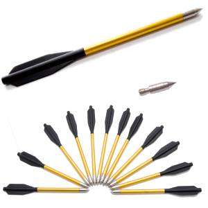 6.5 Inch Aluminium Arrows | Pack of 12 | for 80 LBS Crossbows