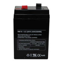 Rechargeable 6V Battery 4.5AH