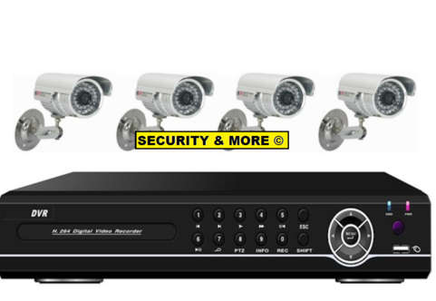 DEMO STOCK SALE :4CH DIY DVR + 4 CAMERAS + CABLE & ACCESSORIES