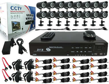 16 Channel 16 Camera Security Recording System With Internet and 3G Phone Viewing