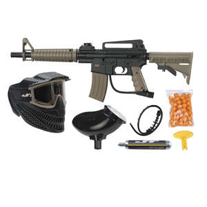 JT TACTICAL RTP KIT | TAN | INCLUDES MASK | 9OZ CO2 | HOPPER | 50 PAINTBALLS