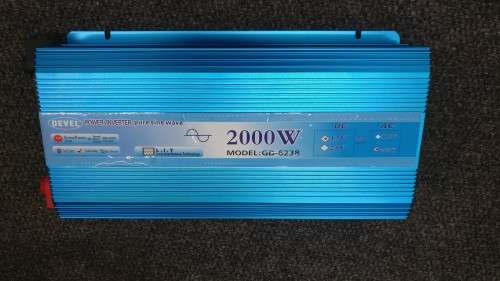 2000W DEVEL INVERTER | 12V DC TO  220V |  AC  INVERTER -PURE SINE WAVE (4000W PEAK)
