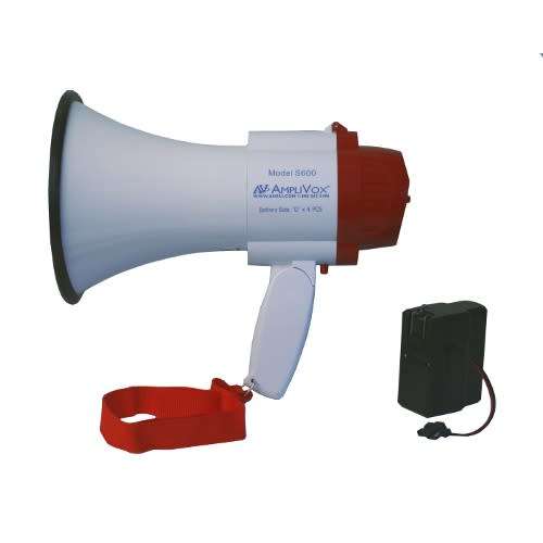 MEGAPHONE WITH DETACHABLE MIC | PEAK POWER 20W (Record/ Playback/ Siren/ Volume control)