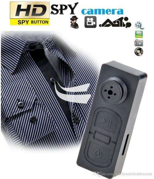 SPY CAMERA BLACK BUTTON-FULL COLOUR VIDEO / PICTURE/ AUDIO | MICRO SD SLOT