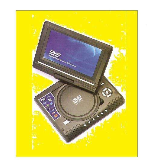 7.5 inch Portable Swivel DvD and TV Player with swivel screen