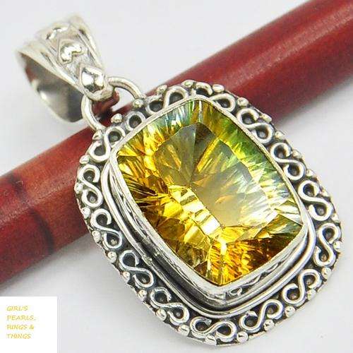 100% GENUINE CITRINE PENDANT CRAFTED IN HALLMARKED 925 STERLING SILVER