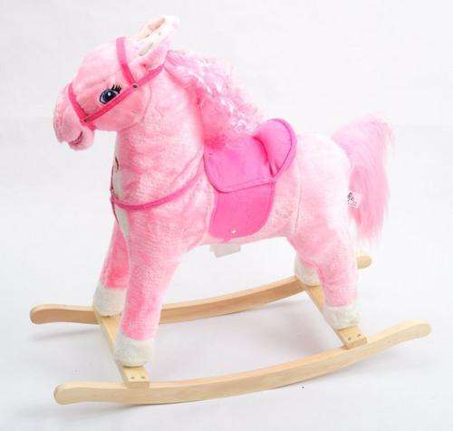 PINK PRINCESS PONY - ROCKING HORSE - SOFT PINK COAT WITH MUSIC & NEIGHING