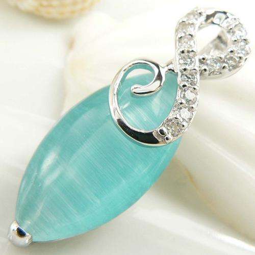 "END OF SEASON SALE" GENUINE CAT'S EYE GEMSTONE PENDANT CRAFTED IN HALLMARKED 925 STERLING SILVER