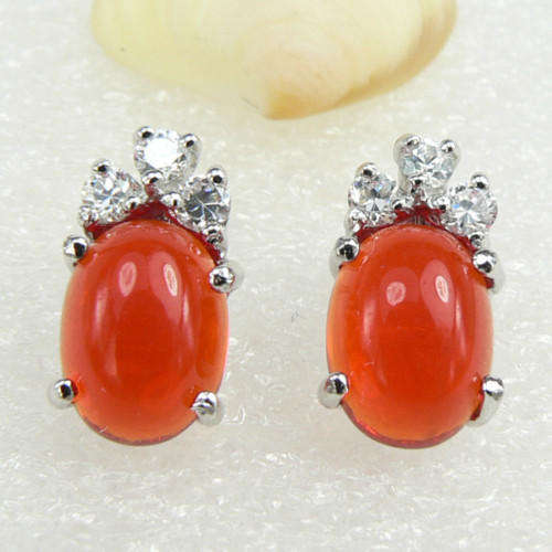 GENUINE RED CARDONIUM STUD EARRINGS CRAFTED IN 925 STERLING SILVER
