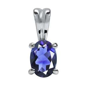 "END OF SEASON SALE!" RARE IOLITE GEMSTONE PENDANT CRAFTED IN .925 STERLING SILVER