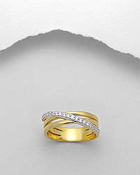 "BRIDAL SALE!" LADIES WEDDING/ENGAGEMENT/DRESS BANDS CRAFTED IN 18K GOLD VERMEIL