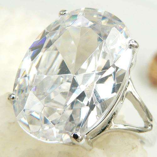 "SEASON END SUPER SALE!! " WHITE QUARTZ RING CRAFTED IN 925 STERLING SILVER