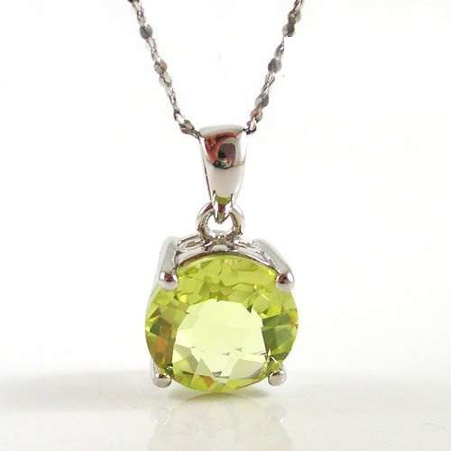 3.82 GENUINE ROUND CUT LEMON QUARTZ PENDANT CRAFTED IN 925 STERLING SILVER