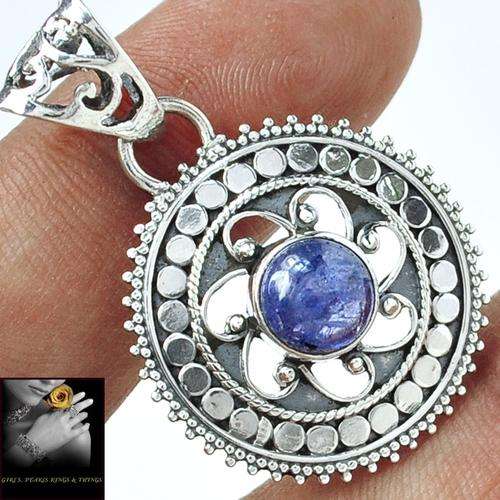 "PRE-CHRISTMAS SALE" NATURAL TANZANITE PENDANT SET IN 925 STERLING SILVER
