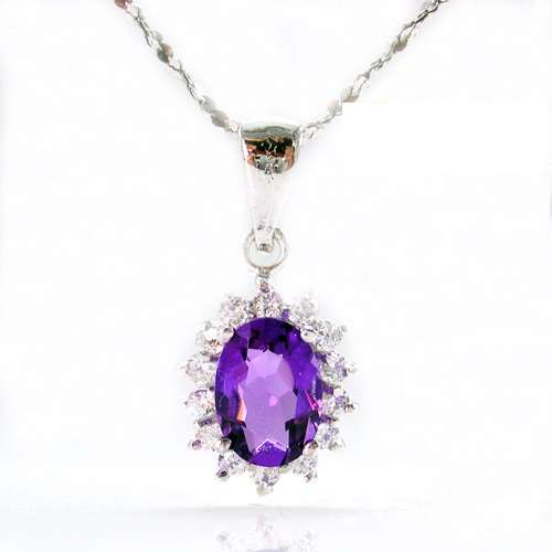 "See listings for matching items"GENUINE AMETHYST PENDANT IN 925 STERLING SILVER