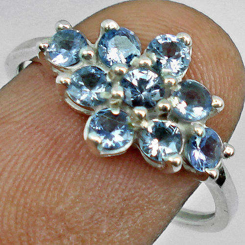 "GIVE A GIFT THAT LASTS" 4.38cts NATURAL BLUE TANZANITE RING IN .925 STERLING SILVER