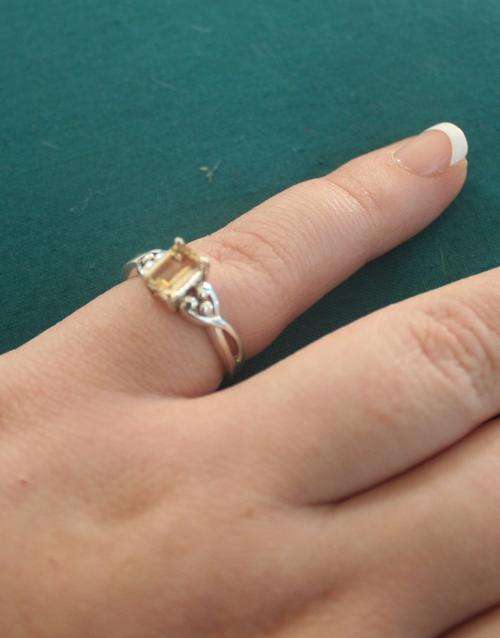 "PRE-CHRISTMAS SALE" LEMON TOPAZ RING IN .925 STERLING SILVER