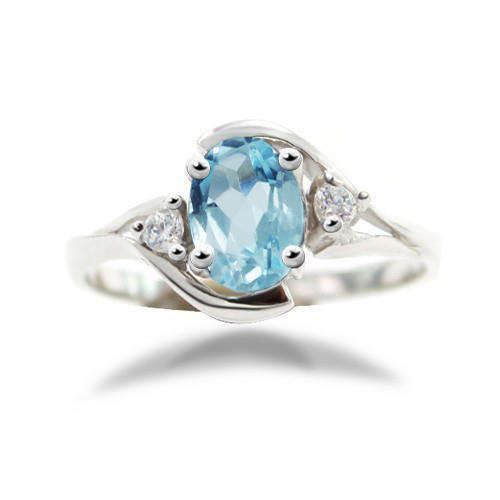 "RE-SIZEABLE" GENUINE SKY BLUE TOPAZ RING CRAFTED IN 925 STERLING SILVER