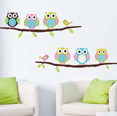 LATEST TREND IN NURSERY DECOR - DOUBLE LAYER BRANCH WITH 6 OWLS