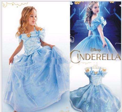 MARKED DOWN 50%  CINDERELLA 2015  MOVIE DRESS BEAUTIFULLY MADE REPLICA OF CINDERELLA'S DRESS 5-6 yrs