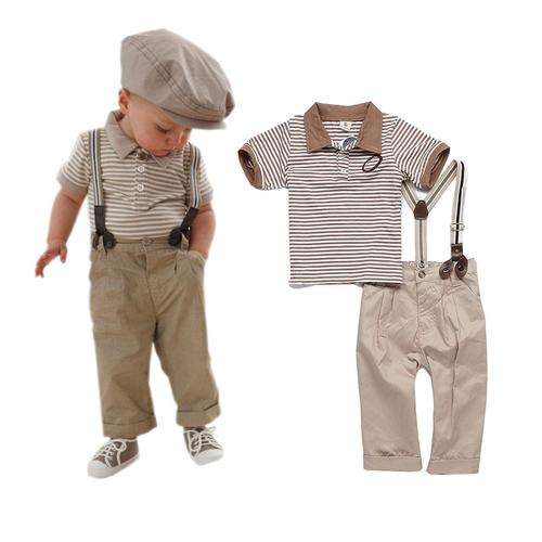 3 PCS LITTLE GUY OUTFIT - INCLUDES PANTS, T-SHIRT AND BRACES -AGE 1 - 2 YRS