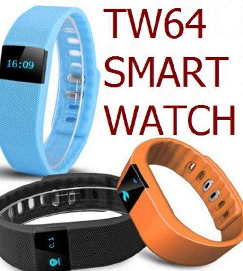 BLUE SMART WATCH TW 64  , COMPATIBLE WITH iOS 6.1 AND ABOVE,ANDROID 4,3 AND ABOVE, BLUETOOTH VER 4