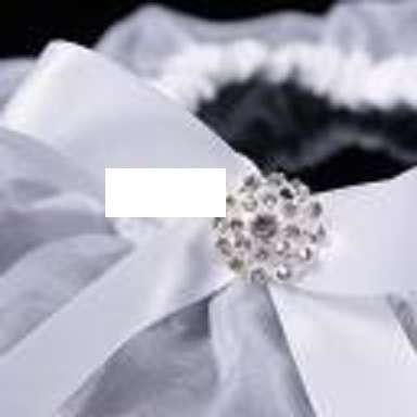 SPECIAL PRE-ORDER FOR JANA  WEDDING BRIDE'S WHITE WITH SILVER DETAIL GARTER