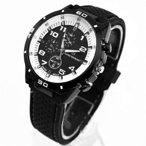 MEN'S GT SERIES QUARTZ  ANALOG SPORTS WRISTWATCH WHITE FACE WHITE NUMERALS