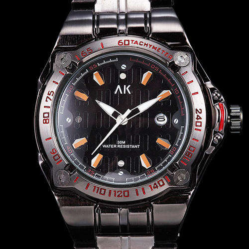 AK-HOMME MILITARY STAINLESS STEEL ANALOG MENS WATCH FOR A MAN WHO APPRECIATES QUALITY 1 YR WARRANTY