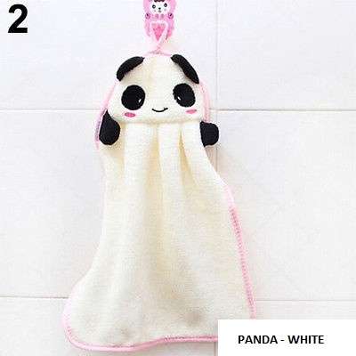 TODDLERS/CHILDREN'S HAND TOWEL - WHITE & PINK PANDA - MAKES WASHING HANDS FUN!!!