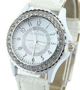LUXURY GENEVA CRYSTAL DIAL QUARTZ ANALOG LADIES STUNNING WATCH
