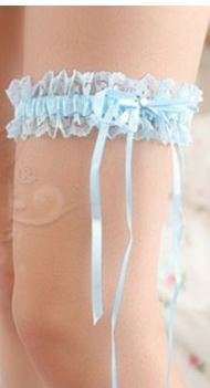 SALE! "MAKE THIS YOUR SOMETHING BLUE! " BLUE WEDDING BRIDE'S LACE GARTER - ALSO AVAILABLE IN WHITE