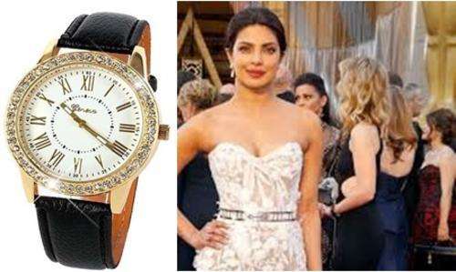 GENEVA PLATINUM COLLECTION - WHITE FACED ROMAN NUMERAL QUARTZ WATCH  BLACK FAUX LEATHER STRAP