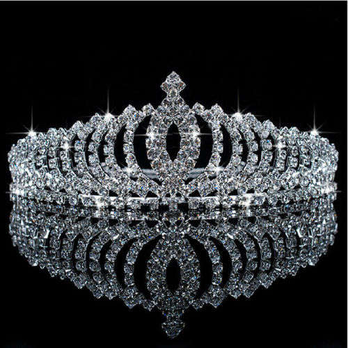 FIT FOR A PRINCESS!  STUNNING  BRIDE'S TIARA CROWN CRYSTAL - BRIDAL TIARA