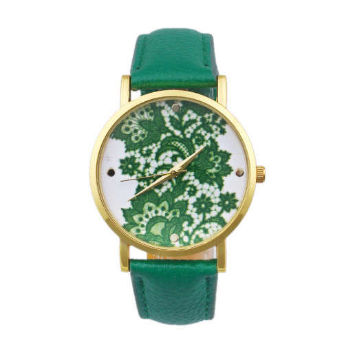 NEW UNIQUE DESIGN FOR 2016 LUXURY WOMEN'S WATCH GREEN LACE DIAL - STUNNING ACCESSORY